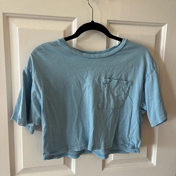 Garage Tops - crop top garage brand light blue S